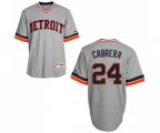 Detroit Tigers #24 Miguel Cabrera Authentic Grey 1970 Turn Back The Clock Baseball Jersey