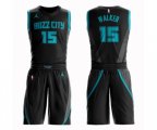 Charlotte Hornets #15 Kemba Walker Swingman Black Basketball Suit Jersey - City Edition
