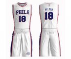 Philadelphia 76ers #18 Shake Milton Swingman White Basketball Suit Jersey - Association Edition