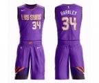 Phoenix Suns #34 Charles Barkley Swingman Purple Basketball Suit Jersey - City Edition