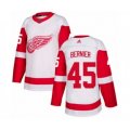 Detroit Red Wings #45 Jonathan Bernier Authentic White Away NHL Jersey