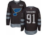 Adidas St. Louis Blues #91 Vladimir Tarasenko Black 1917-2017 100th Anniversary Stitched NHL Jersey