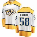 Nashville Predators #58 Dante Fabbro Fanatics Branded White Away Breakaway NHL Jersey
