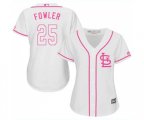 Women's St. Louis Cardinals #25 Dexter Fowler Replica White Fashion Cool Base Baseball Jersey