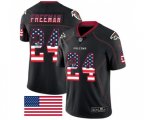 Atlanta Falcons #24 Devonta Freeman Limited Black Rush USA Flag Football Jersey