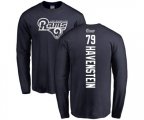Los Angeles Rams #79 Rob Havenstein Navy Blue Backer Long Sleeve T-Shirt