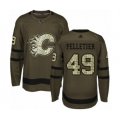 Calgary Flames #49 Jakob Pelletier Authentic Green Salute to Service Hockey Jersey