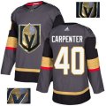 Vegas Golden Knights #40 Ryan Carpenter Authentic Gray Fashion Gold NHL Jersey