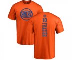 New York Knicks #10 Walt Frazier Orange One Color Backer T-Shirt
