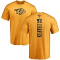 Nashville Predators #92 Ryan Johansen Gold One Color Backer T-Shirt