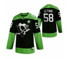 Pittsburgh Penguins #58 Kris Letang Green Hockey Fight nCoV Limited Hockey Jersey