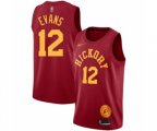 Indiana Pacers #12 Tyreke Evans Authentic Red Hardwood Classics Basketball Jersey