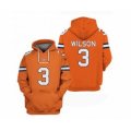 Denver Broncos #3 Russell Wilson Orange Pullover Hoodie