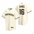 Nike Milwaukee Brewers #16 Ben Gamel Cream Home Stitched Baseball Jersey