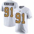 New Orleans Saints #91 Trey Hendrickson White Rush Pride Name & Number T-Shirt