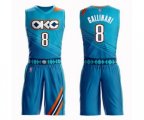 Oklahoma City Thunder #8 Danilo Gallinari Swingman Turquoise Basketball Suit Jersey - City Edition