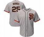 San Francisco Giants #25 Barry Bonds Replica Grey Road 2 Cool Base Baseball Jersey