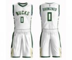 Milwaukee Bucks #0 Donte DiVincenzo Authentic White Basketball Suit Jersey - Association Edition