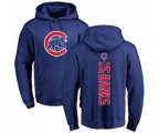 MLB Nike Chicago Cubs #14 Ernie Banks Royal Blue Backer Pullover Hoodie