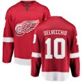 Detroit Red Wings #10 Alex Delvecchio Fanatics Branded Red Home Breakaway NHL Jersey