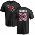 Arizona Cardinals #33 Tre Boston Black Name & Number Logo T-Shirt