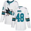 San Jose Sharks #48 Tomas Hertl White Road Authentic Stitched NHL Jersey