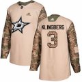 Dallas Stars #3 John Klingberg Authentic Camo Veterans Day Practice NHL Jersey