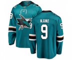 San Jose Sharks #9 Evander Kane Fanatics Branded Teal Green Home Breakaway NHL Jersey