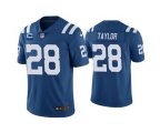 Indianapolis Colts 2022 #28 Jonathan Taylor Royal With 1-star C Patch Vapor Untouchable Limited Stitched Jersey