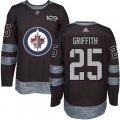 Winnipeg Jets #25 Seth Griffith Authentic Black 1917-2017 100th Anniversary NHL Jersey