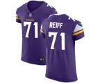 Minnesota Vikings #71 Riley Reiff Purple Team Color Vapor Untouchable Elite Player Football Jersey
