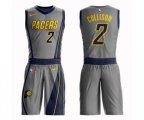 Indiana Pacers #2 Darren Collison Authentic Gray Basketball Suit Jersey - City Edition