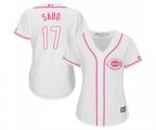 Women's Cincinnati Reds #17 Chris Sabo Replica White Fashion Cool Base Baseball Jersey