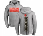 Cleveland Browns #82 Ozzie Newsome Ash Pullover Hoodie