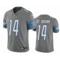 Detroit Lions #14 Amon Ra St Brown Grey Vapor Untouchable Limited Stitched Jersey