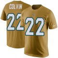 Jacksonville Jaguars #22 Aaron Colvin Gold Rush Pride Name & Number T-Shirt