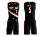 Portland Trail Blazers #5 Seth Curry Swingman Black Basketball Suit Jersey - Icon Edition