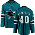 San Jose Sharks #40 Ryan Carpenter Fanatics Branded Teal Green Home Breakaway NHL Jersey