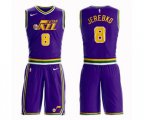 Utah Jazz #8 Jonas Jerebko Swingman Purple Basketball Suit Jersey