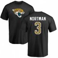 Jacksonville Jaguars #3 Brad Nortman Black Name & Number Logo T-Shirt