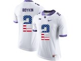 2016 US Flag Fashion Men's TCU Horned Frogs Trevone Boykin #2 College Limited Football Jersey - White
