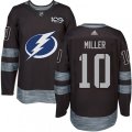 Tampa Bay Lightning #10 J.T. Miller Authentic Black 1917-2017 100th Anniversary NHL Jersey
