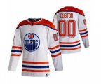 Edmonton Oilers Custom White 2020-21 Reverse Retro Alternate Hockey Jersey