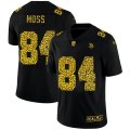 Minnesota Vikings #84 Randy Moss Nike Leopard Print Fashion Vapor Limited NFL Jersey Black