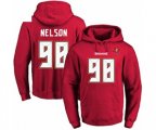 Tampa Bay Buccaneers #98 Anthony Nelson Red Name & Number Pullover Hoodie
