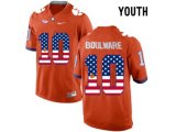 2016 US Flag Fashion Youth Clemson Tigers Ben Boulware #10 College Football Limited Jersey - Orange
