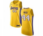Los Angeles Lakers #44 Jerry West Authentic Gold Home Basketball Jersey - Icon Edition