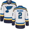 St. Louis Blues #2 Al Macinnis Authentic White Away NHL Jersey
