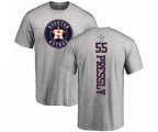 Houston Astros #55 Ryan Pressly Ash Backer T-Shirt