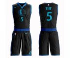 Dallas Mavericks #5 Jason Kidd Authentic Black Basketball Suit Jersey - City Edition